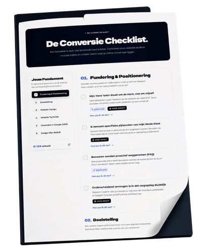 Gratis Conversie Checklist Folder