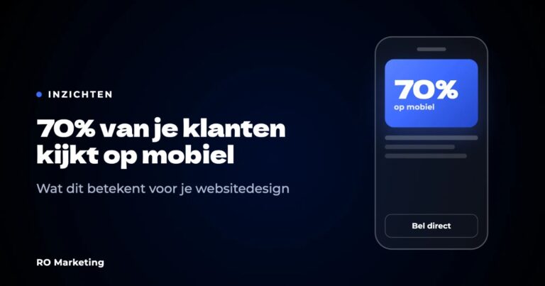 Waarom 70% van je klanten je website op hun mobiel bekijkt